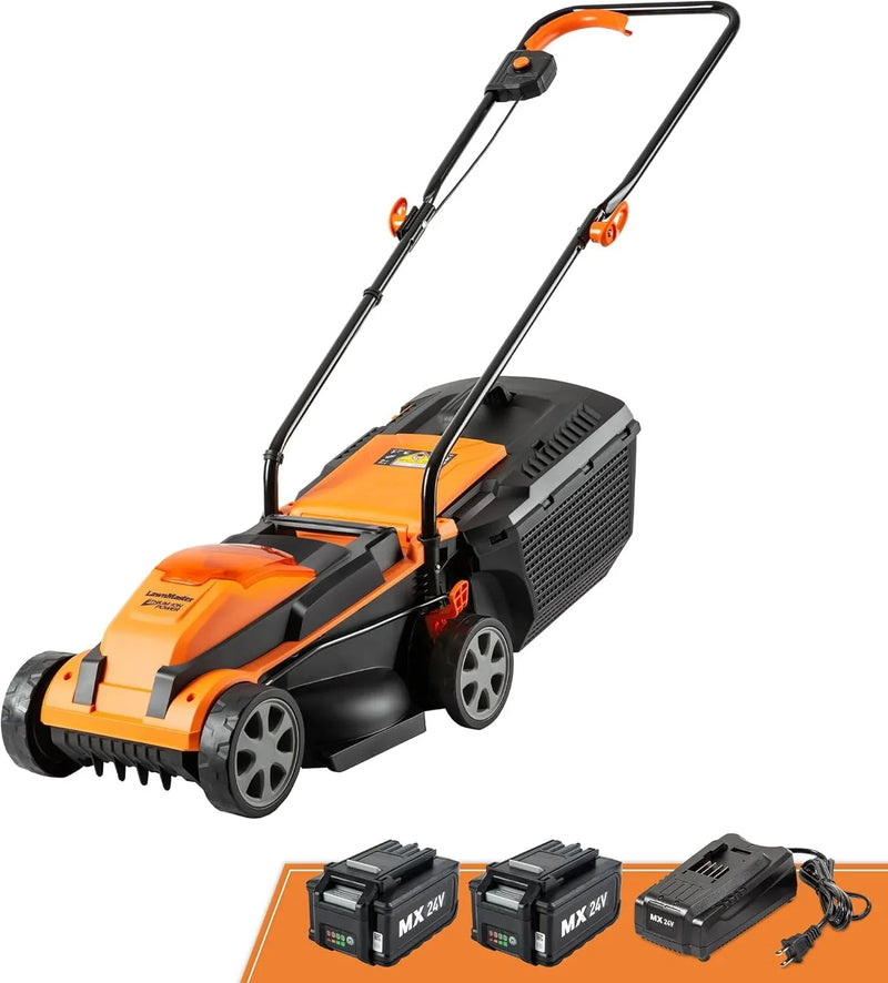 Cordless 13-Inch Lawn Mower 24V Max with 2X4.0Ah Battery and a Charger C7289