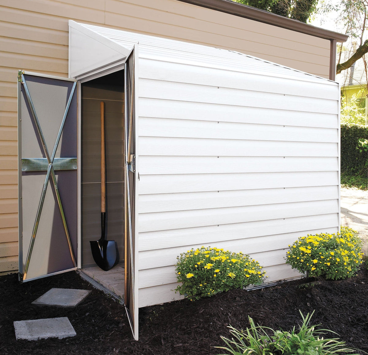 Arrow Yardsaver Electro Galvanized Steel Storage Shed, 4-ft x 7-ft