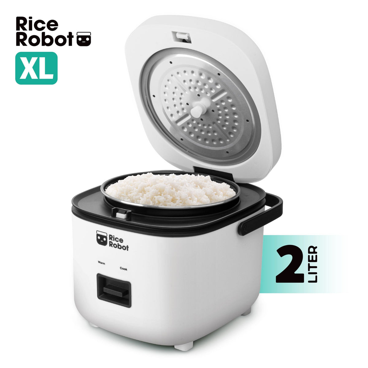 Nonstick Rice Cooker Robot, Large, 2-L Capacity
