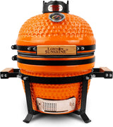 13-inch ceramic Kamodo charcoal barbecue grill - red