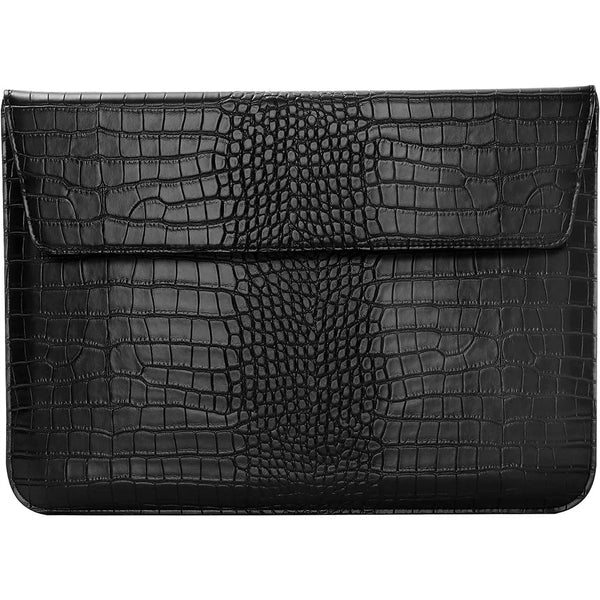 Black Faux Crocodile Laptop Sleeve Case Y8100