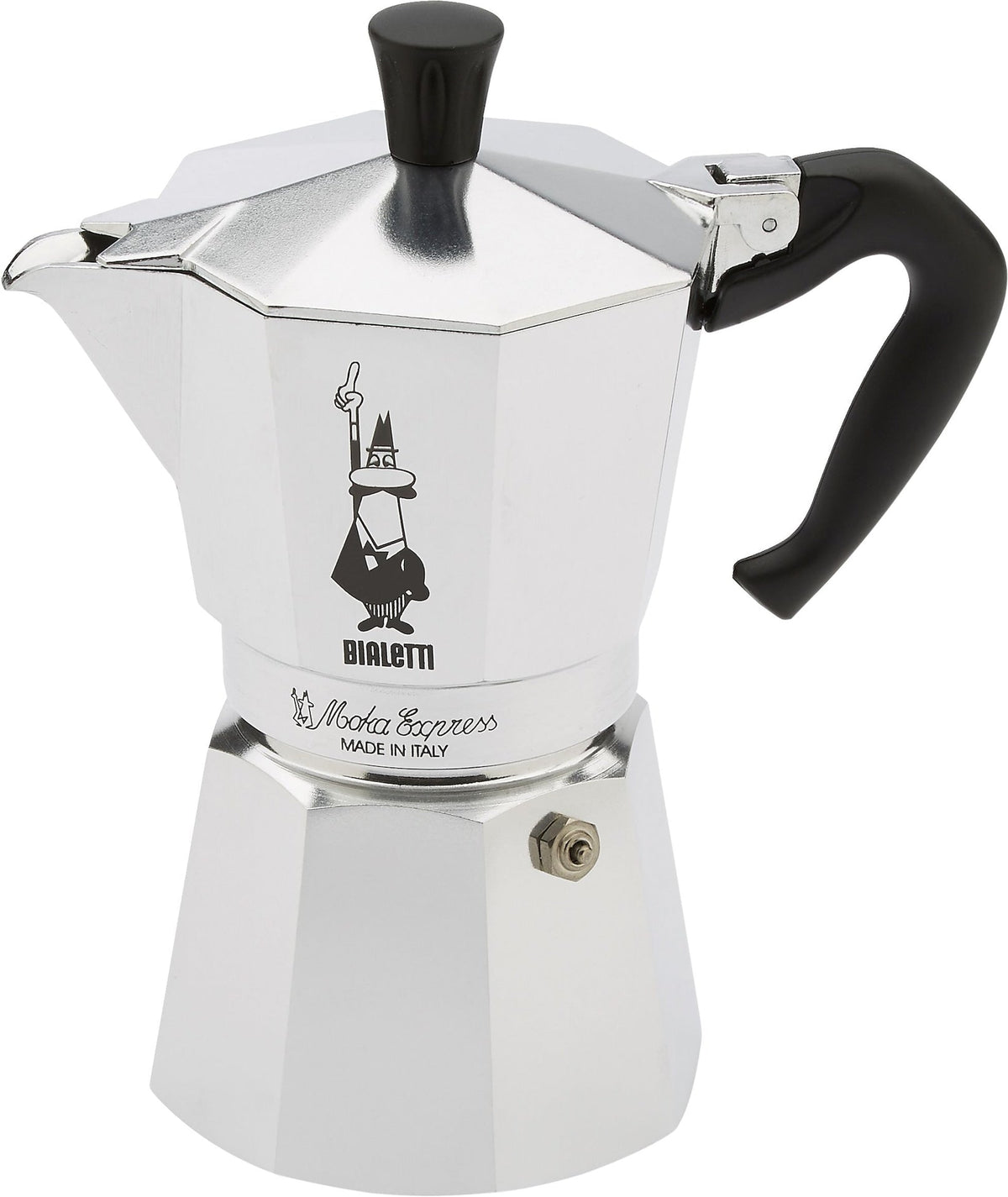 Moka Pot with Ergonomic Anti-Scale Handle, 6-Cup