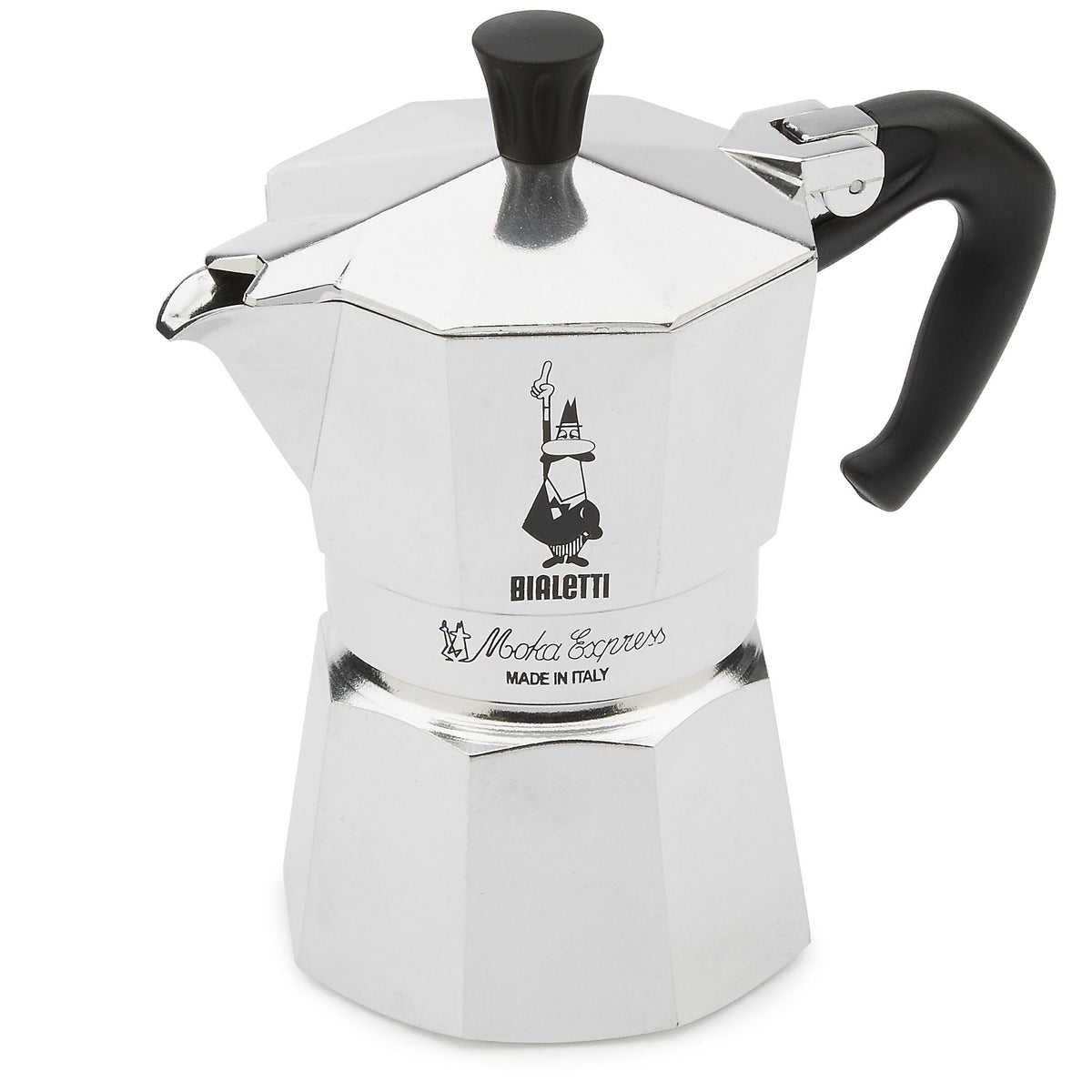 Moka Pot with Ergonomic Anti-Scale Handle, 6-Cup