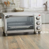 Toaster Oven with Natural Convection, Stainless Steel, 4-Slice