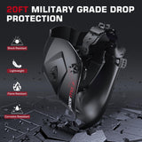 Welding Helmet Auto Darkening, True Color Solar Powered Welding Mask with 4 Arc Sensor, 1/1/1/1 Optical Clarity and Adjustable Shade 4/9-13 Welder Helmet