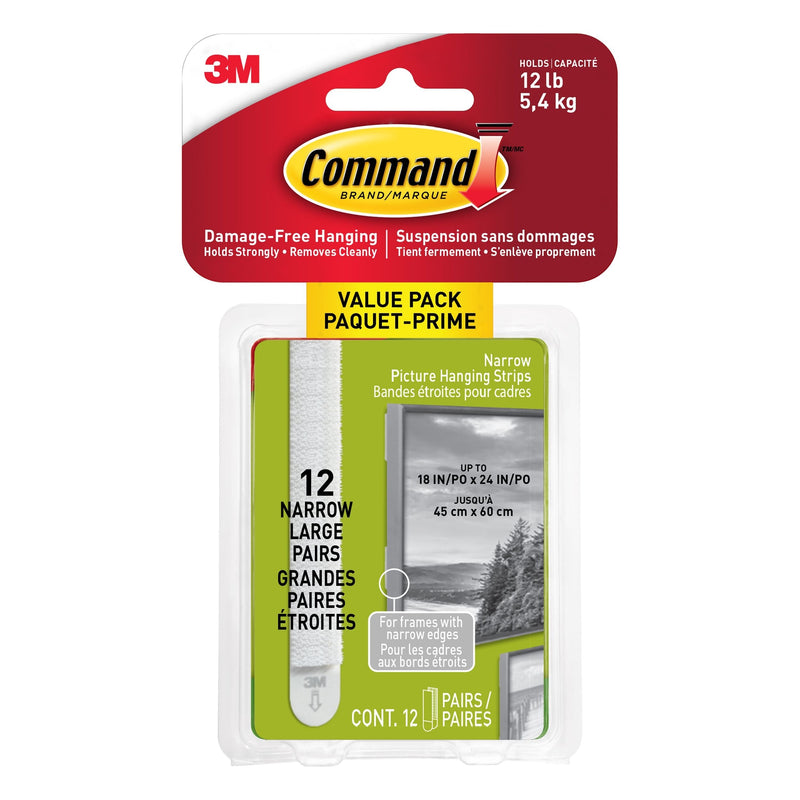 12-lb Narrow Picture Hanging Strips Value Pack R9380