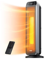 Space Heater for Inside, Electric Heater for Home with Remote, 24 in 11ft/s Fast Quiet Heating, 3 Modes, Safe Energy Efficient Heaters for...