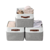Large Soft-Sided Foldable Storage Basket, 3-pk, White