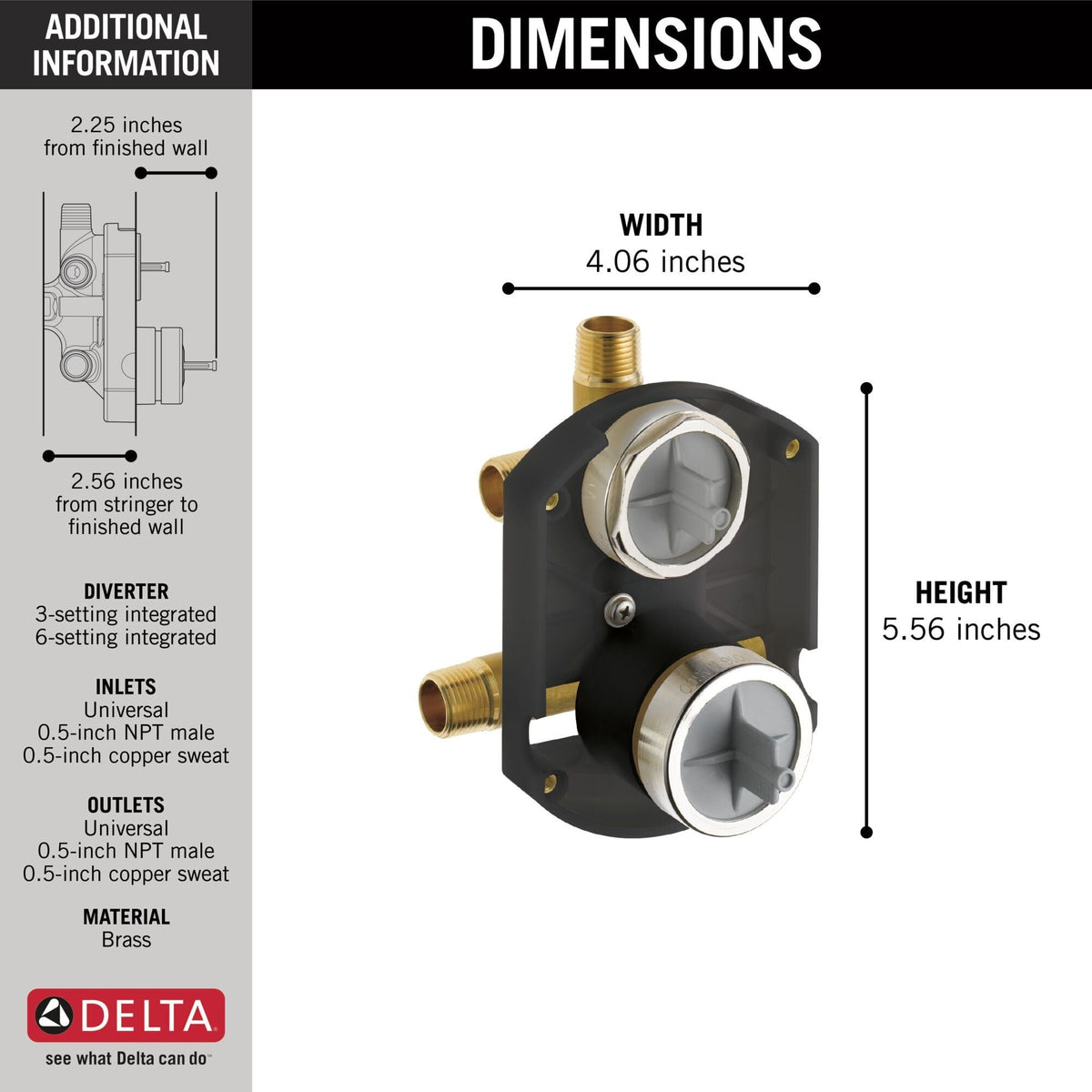 Delta MultiChoice Universal Integrated Shower Diverter