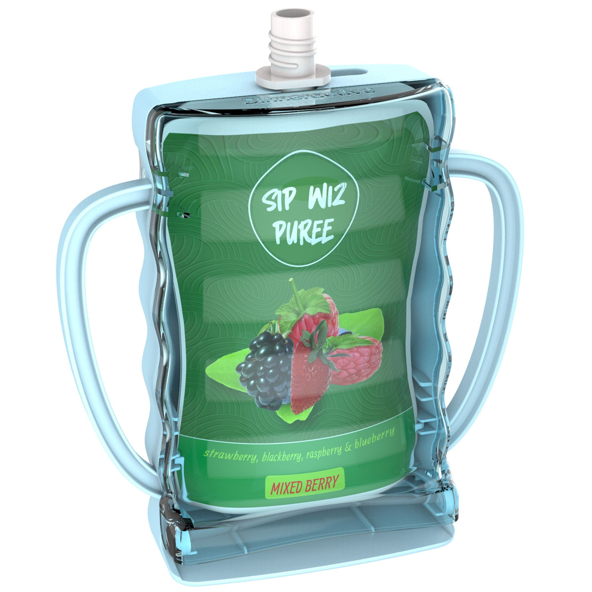 Sip Wiz Squeeze-Proof Holder, Blue