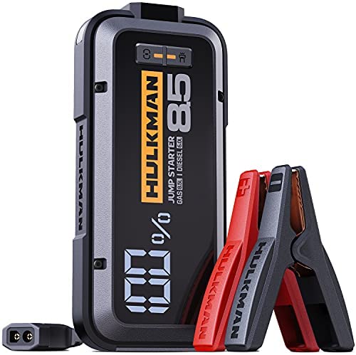 HULKMAN Alpha85 Jump Starter 2000 Amp 20000mAh Car Starter for up to 8.5L Gas and 6L Diesel Engines S6956