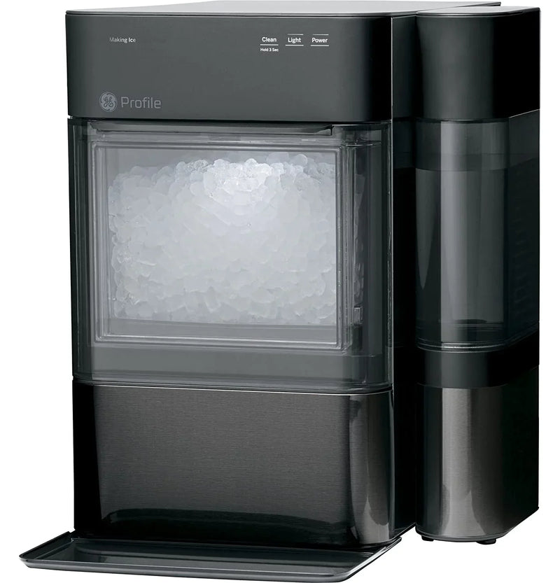 Countertop Nugget Ice Maker | Ice Machine with WiFi Connectivity | Smart Home Kitchen Essentials | Black Stainless U974