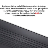 DGSL Garage Door Seals Bottom Rubber Weather Stripping Kit Seal Strip Replacement