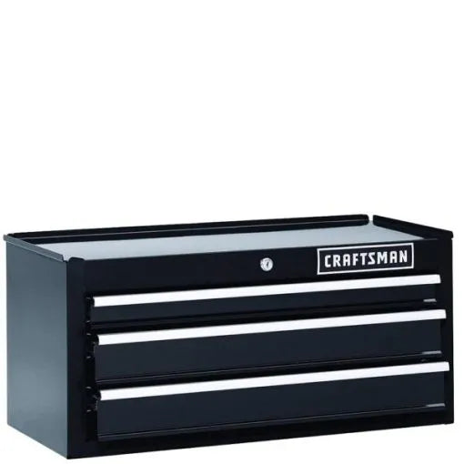 26 Inch 3-drawer Heavy-duty Ball Bearing Middle Chest Black M7440