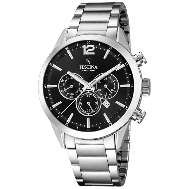 Festina Timeless Chronograph Black Dial Men's Watch