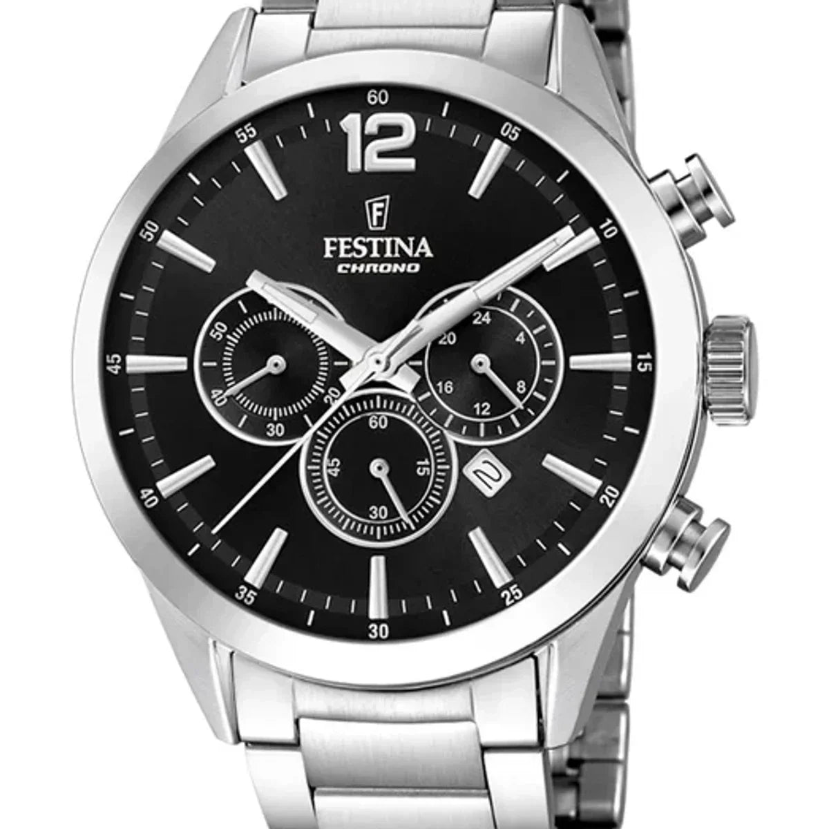 Festina Timeless Chronograph Black Dial Men's Watch