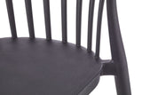 Elevated Plastic Bar Stool with Footrest, Black