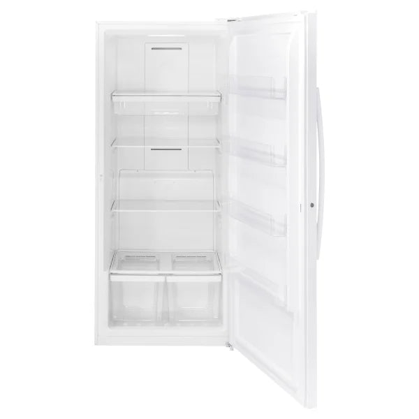 GE 21.3 cu. ft. White Upright Freezer with Exterior Adjustable Temperature Control M6579