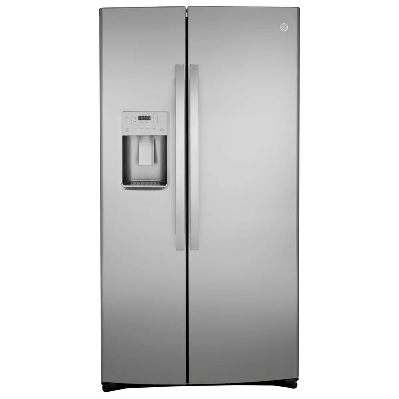 GE 36 in. 25.1 cu.ft. Stainless Steel Side-by-Side Refrigerator with FrostGuard Technology U2780