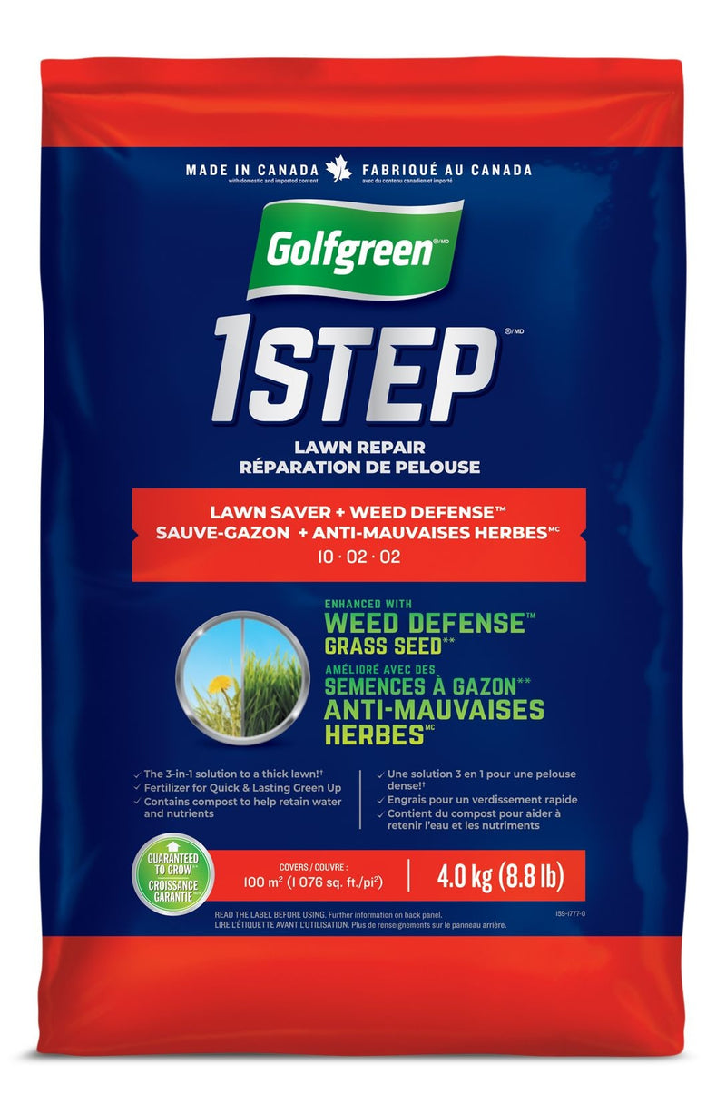 1-Step Lawn Saver + Weed Defense 10-02-02 Grass Seed, 4-kg D4024