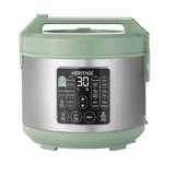 Heritage Digital Programmable Rice & Grain Cooker with 13 Pre-Set Cooking Functions, Includes Steamer, 16-Cups