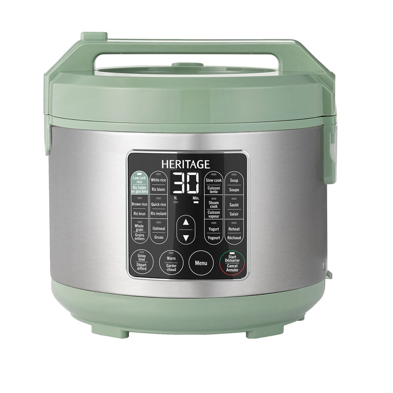 Digital Programmable Rice & Grain Cooker with 13 Pre-Set Cooking Functions, Includes Steamer, 16-Cups O6985