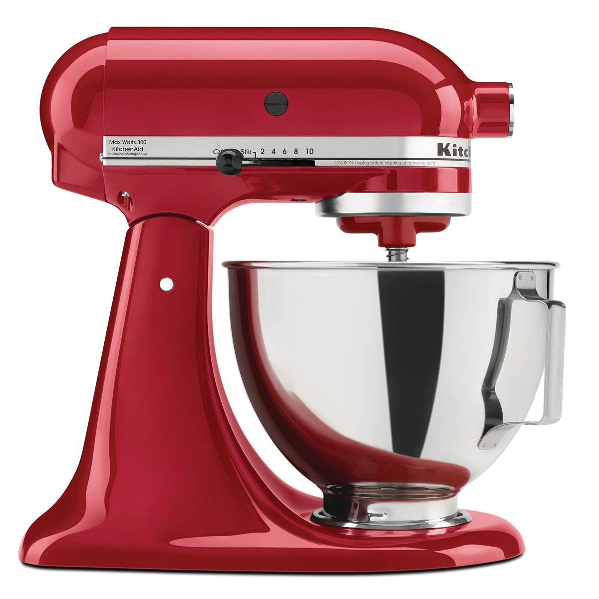 4.5 Quart Tilt-Head Stand Mixer with 10 Speeds, Empire Red