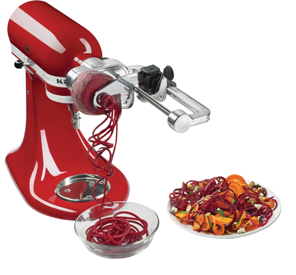 7 Blade Spiralizer Plus Stand Mixer Attachment with Peel, Core & Slice
