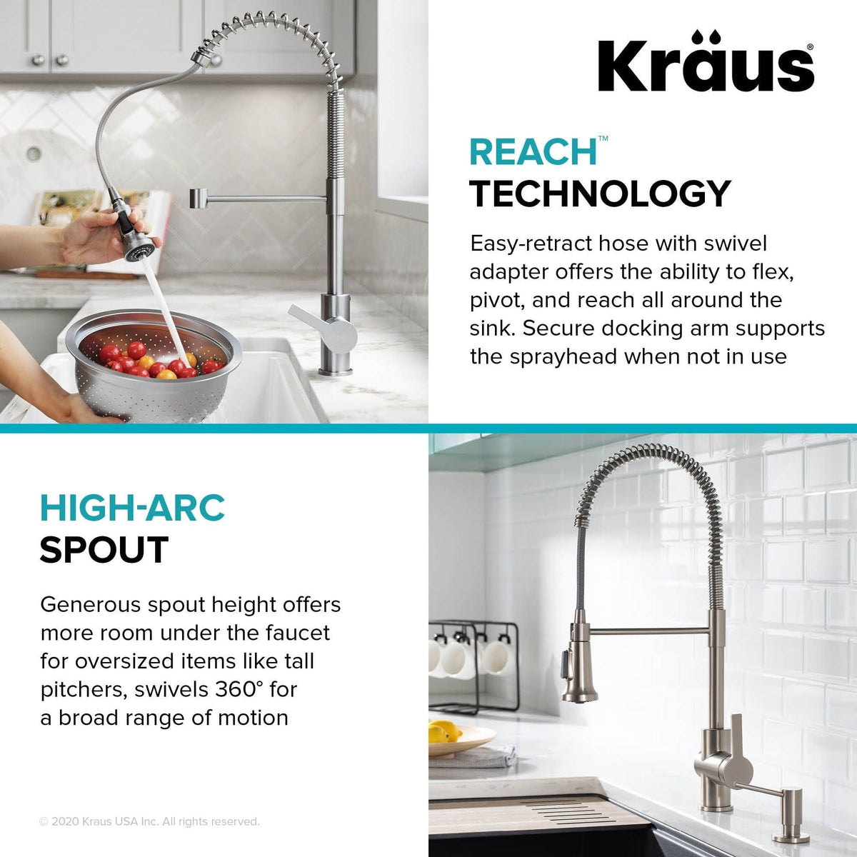 Britt Commercial Style Pull-Down Single Handle Kitchen Faucet, Matte Black