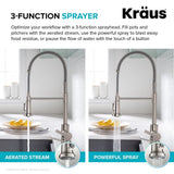 Britt Commercial Style Pull-Down Single Handle Kitchen Faucet, Matte Black