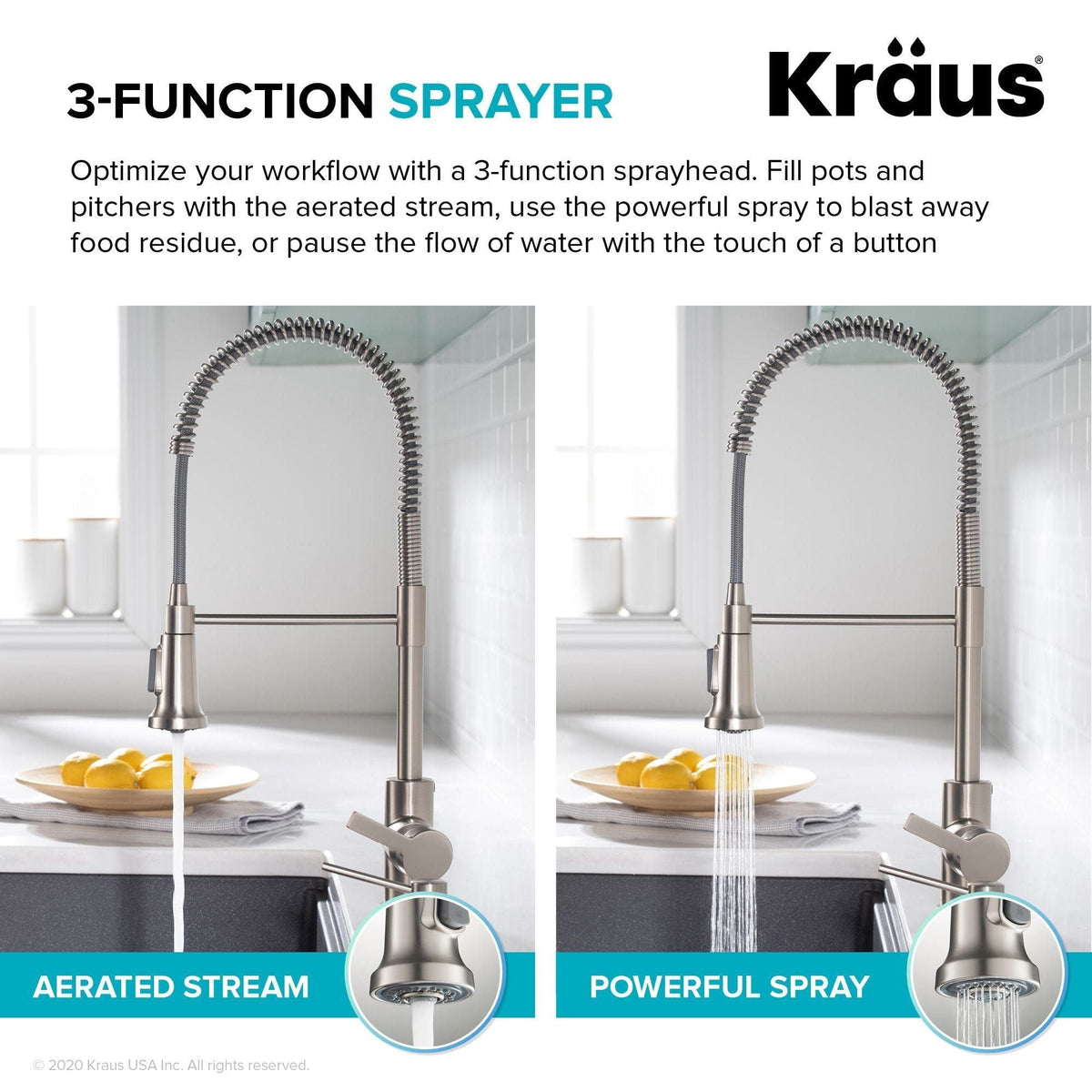 Britt Commercial Style Pull-Down Single Handle Kitchen Faucet, Matte Black