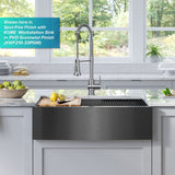 Britt Commercial Style Pull-Down Single Handle Kitchen Faucet, Matte Black