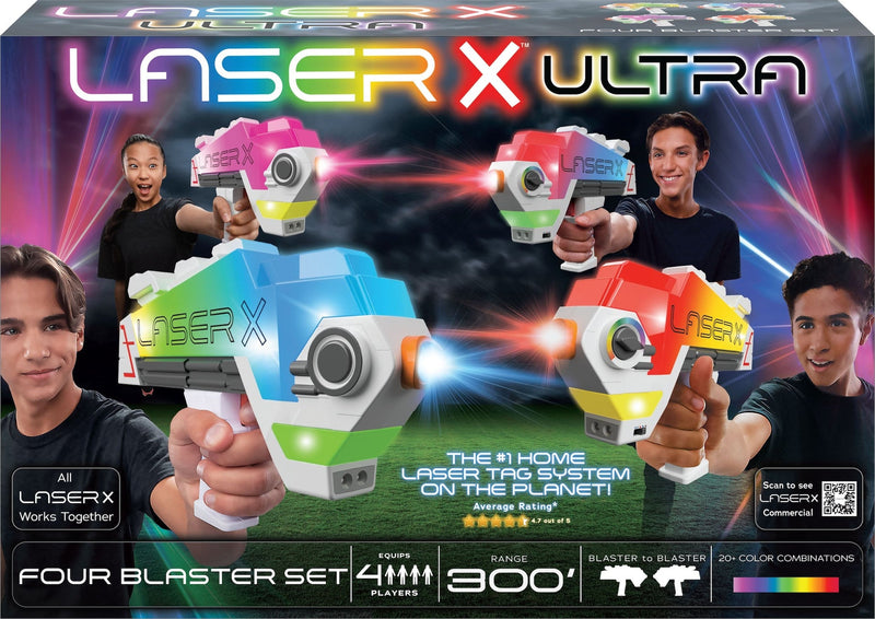 X Ultra 4-Player Toy Blaster Laser Tag Set for Ages 6+ R3719