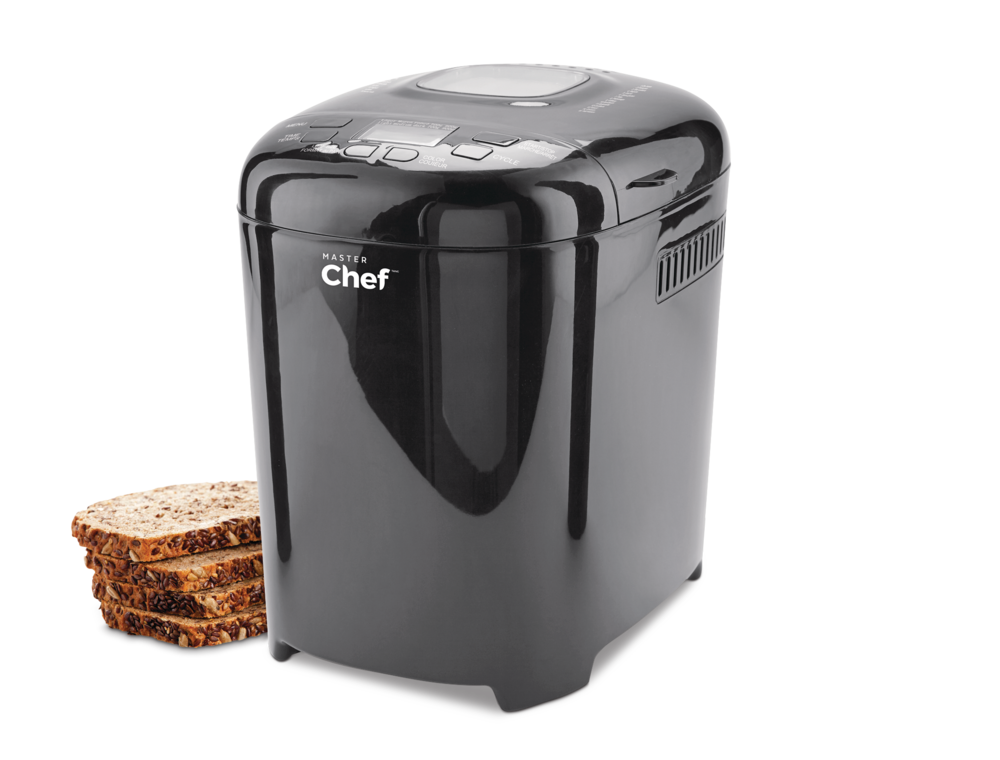 Bread Maker with 12 Digital Functions, Black, 2lb