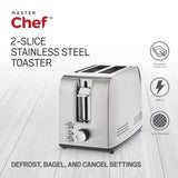 Stainless Steel Toaster with 3 Settings, 2-Slice