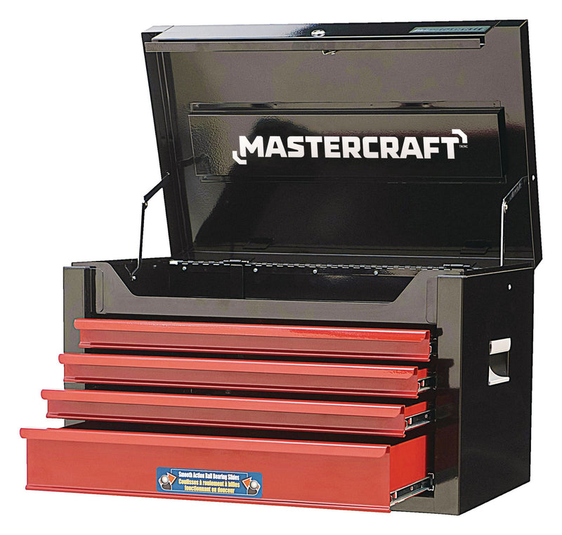 Tool Chest with 4 Drawers, Black & Red, 26-in R8696