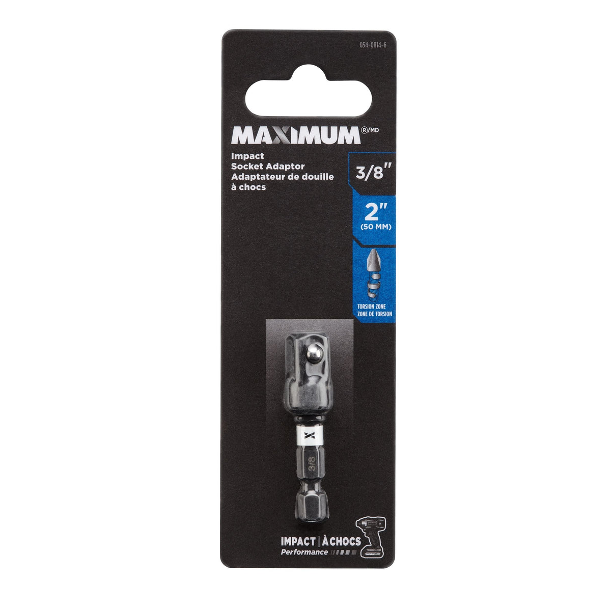 MAXIMUM 2-in Socket Adaptor, 3/8-in