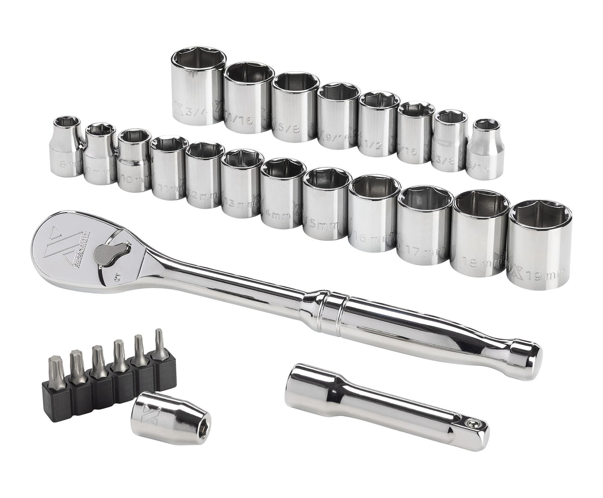 MAXIMUM 29 Piece 3/8" Drive Metric Socket Set