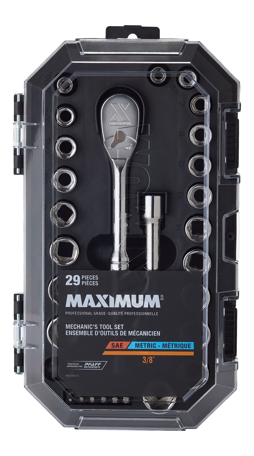 MAXIMUM 29 Piece 3/8" Drive Metric Socket Set