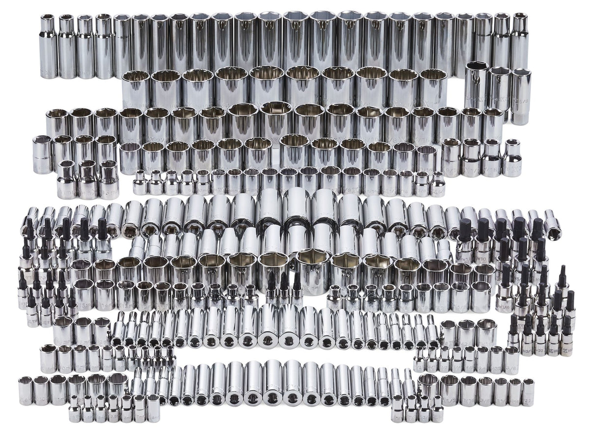 MAXIMUM Master Socket Set, 300-pc, CRV, Nickel-Chrome Plating