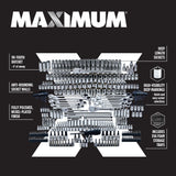 MAXIMUM Professional Grade Socket Set, 346-pc, CRV, Nickel-Chrome Plating