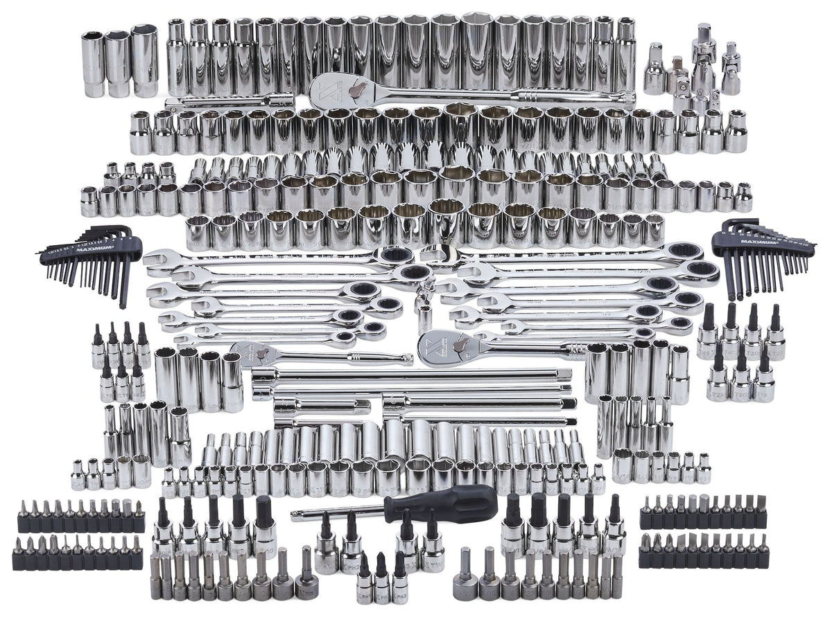 MAXIMUM Professional Grade Socket Set, 346-pc, CRV, Nickel-Chrome Plating