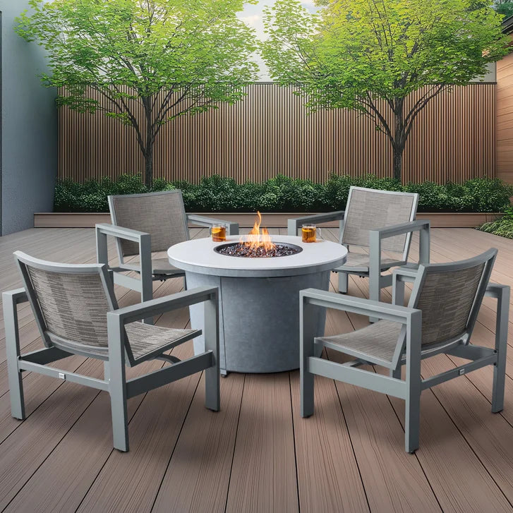 Milo 5-piece Patio Seating Set with Fire Table Y2194