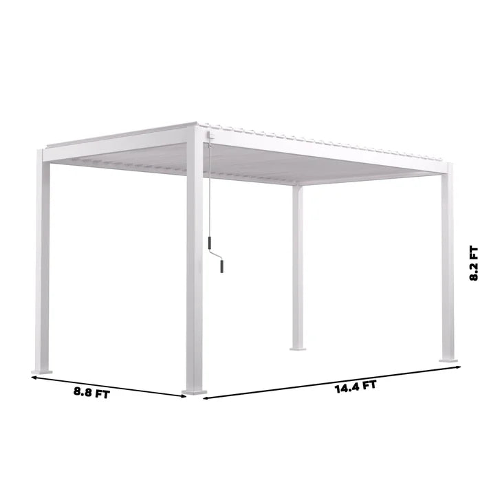 Mirador 8.8 ft. x 14.4 ft. Adjustable Louvered Aluminum Pergola A2098
