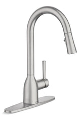 Adler Single Handle Pulldown Kitchen Faucet, Spot-resistant Stainless