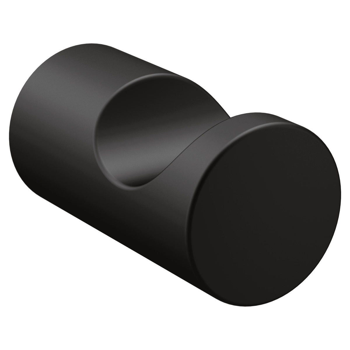 Align Modern Single Swivel Robe Hook, Matte Black