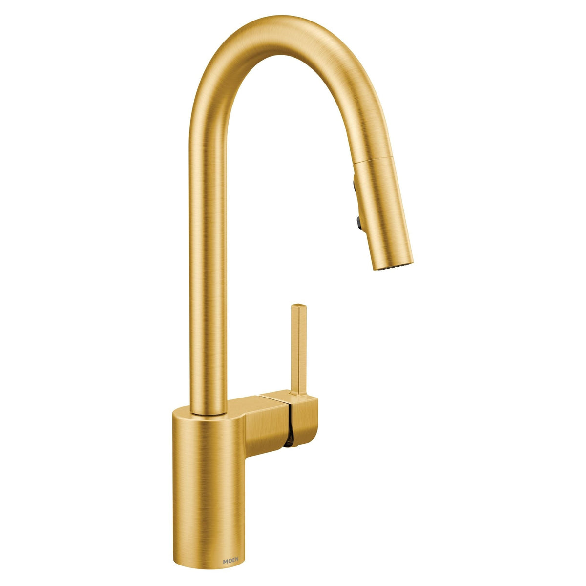 Align Single Handle High Arc Pull Down Sprayer Kitchen Faucet, Brushed Gold