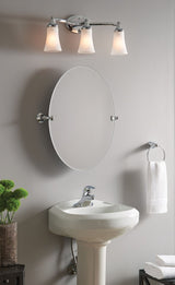 EVA 3-Light Vanity Lighting Fixture, Chrome