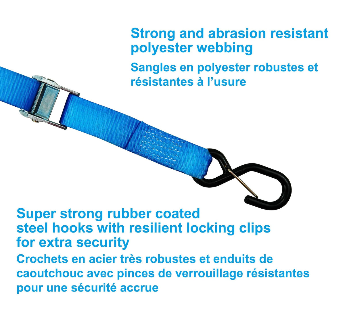 1,200-lb Motorcycle Tie Down Strap, 1 3/8-in x 12-ft