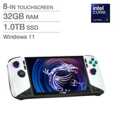 MSI CLAW 8 AI+ A2VM Polar Tempest Edition 8-in Touchscreen Handheld Gaming Computer, Intel Core Ultra 7 258V - 32GB RAM, 1TB SSD, Intel Arc